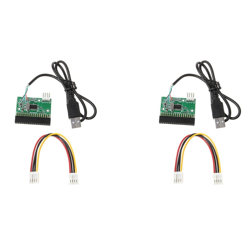 2X 1.44Mb 3.5Inch Floppy Drive Connector 34 Pin to USB Cable Adapter Pcb Board,USB Disk to Floppy Disk A,2 x Floppy Drive Connector 2 x cable,Green