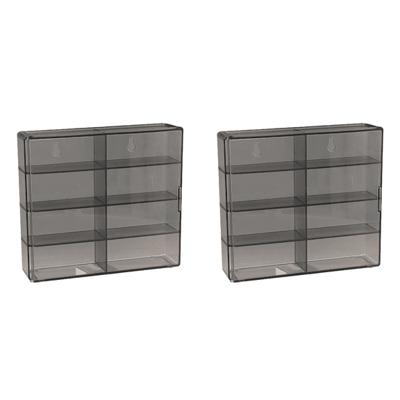 2X 1:64 for Hot Wheel Display Box Car Model Toy Cabinet Rack for Hotwheel Cars Diecast Storage Dustproof Display Box A