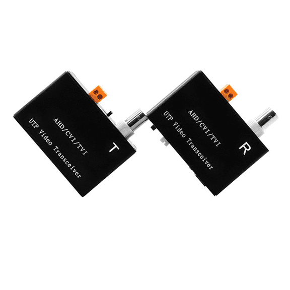 2X 1 Channel Active Video Balun for CCTV Camera Twisted Pair Transmitter BNCLong Range for AHD TVI CVI 5/10MP,2 x Active Video Balun Kit,Black