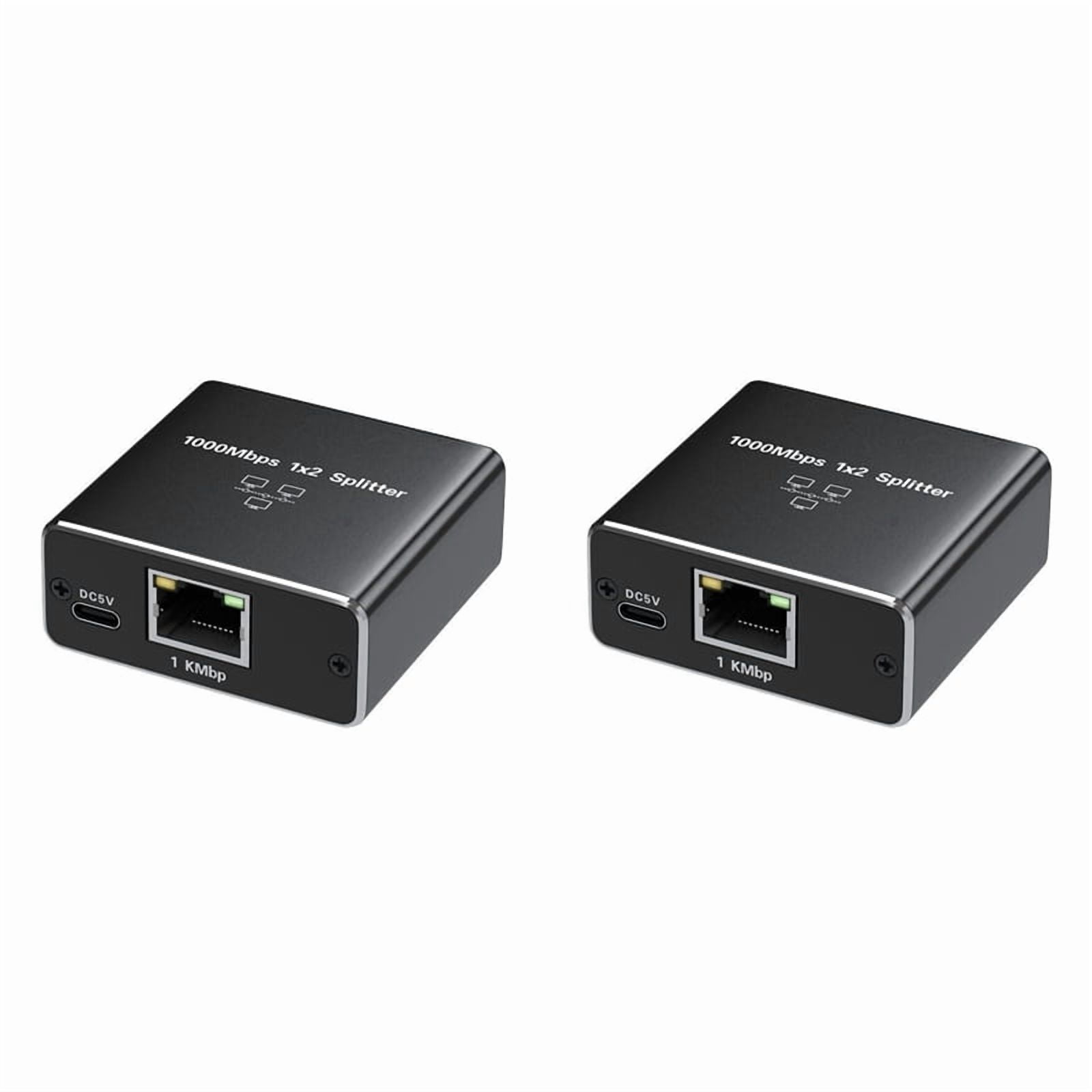 Split Network Hub 2X 1 in 2 Out Gigabit Ethernet Splitter 1000Mbps High Speed RJ45 ...