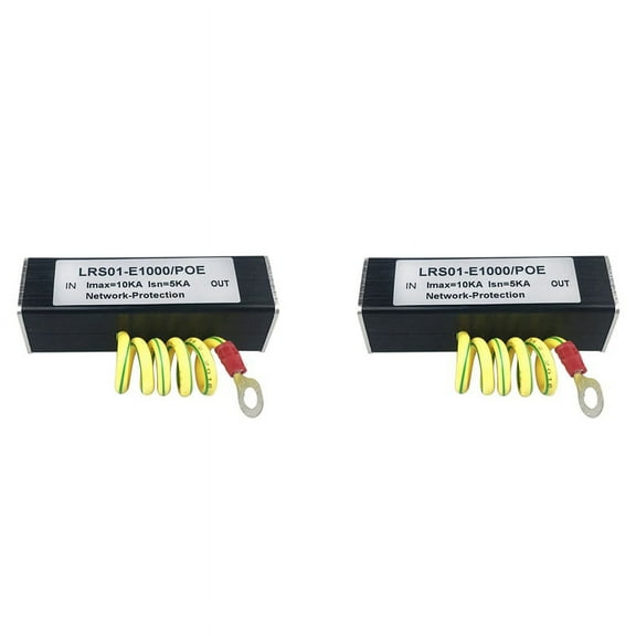 2X 100/1000M POE IP Camera Network RJ45 & POE Surge Protector Protection Device Arrester SPD 1000M
