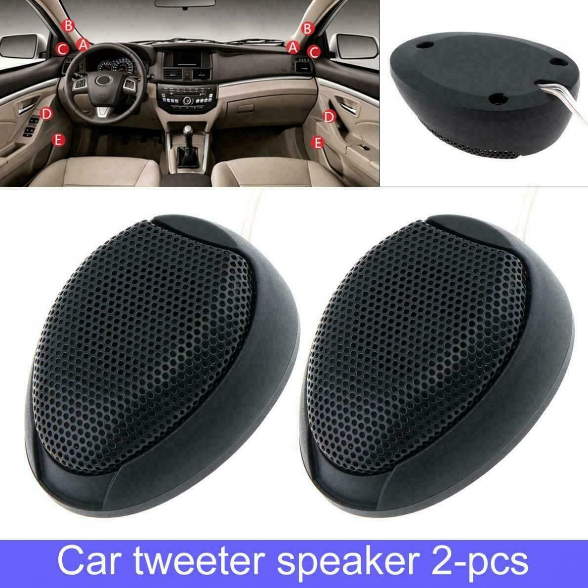 2X 1000W Car Speaker Audio 4Ω Super Power Loud Dome Tweeter Speakers ...