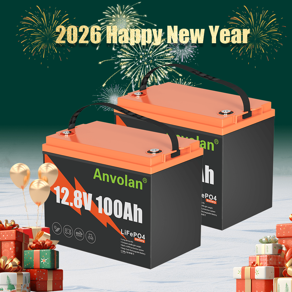 2X 100Ah Lithium Iron LiFePO4 Battery 12V 15000 Deep Cycles Rechargeable 100A BMS Low-Temp for RV Solar Battery Marine Boat Camping