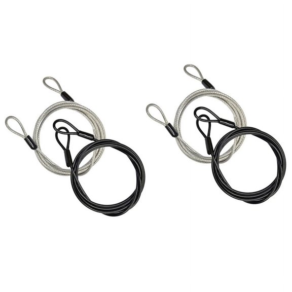 2X 100CM/3.3Ft Long Travel Security Cable Lock,Braided Steel Coated Cable Luggage Lock, Cable Wire Rope