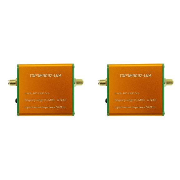 2X 100K-6GHz Full-Band Amplifier Preamplifier High Linearity Ultra-Low Noise Gain Amplifier, No Battery Version