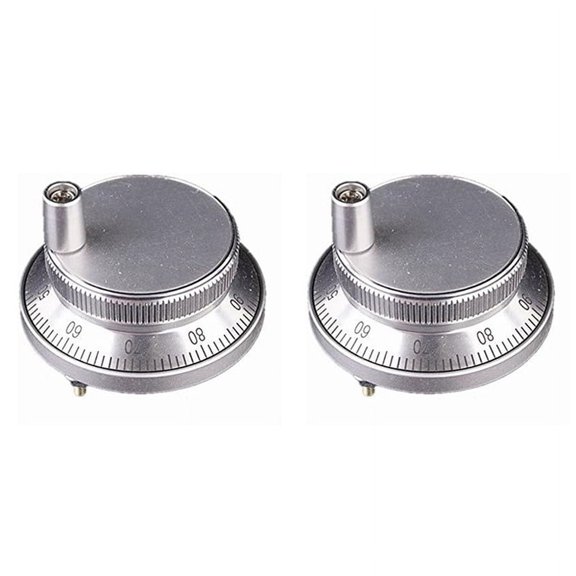 2X 100Ppr 4-Terminal Electronic Handwheel Manual Pulse Encoder 5V-24V Cnc System Hand Pulse Lathe Hand Crank