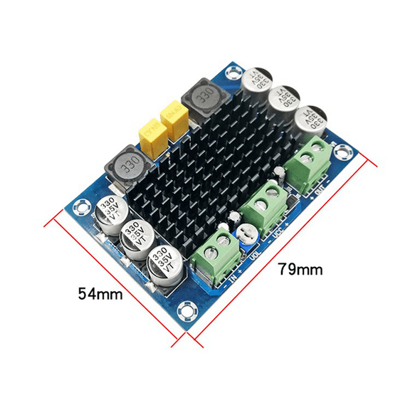 2X 100W TPA3116D2 Mono Amplifier Board Class DC 12V-26V Digital Audio Power Amplifier Sound Board AMP,2 * Amplifier Board,As Shown