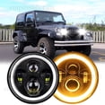 thumbnail image 1 of 2X 105W 7" LED Round Headlights Halo DRL Turn Signal for Jeep Wrangler 1997-2017, 1 of 6