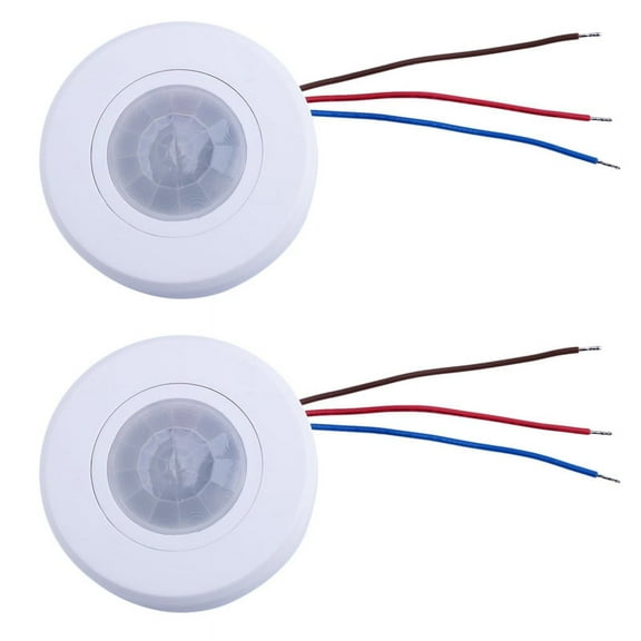 2X 110-220V Ceiling PIR Motion Sensor Light Switch 200W Ultra Slim Infrared Induction Adjust Time Delay Light Switch