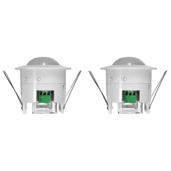 2X 110-240V AC Mini Adjustable 360 Degree Ceiling PIR Infrared Body Motion Sensor Detector Lamp Light Switch White