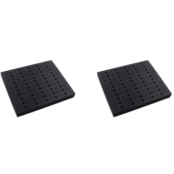 2X 110 Holes Router Bit Tray Storage Holder for 1/4Inch 1/2Inch Milling Bits Organizer,2 * Router Bit Tray,Black