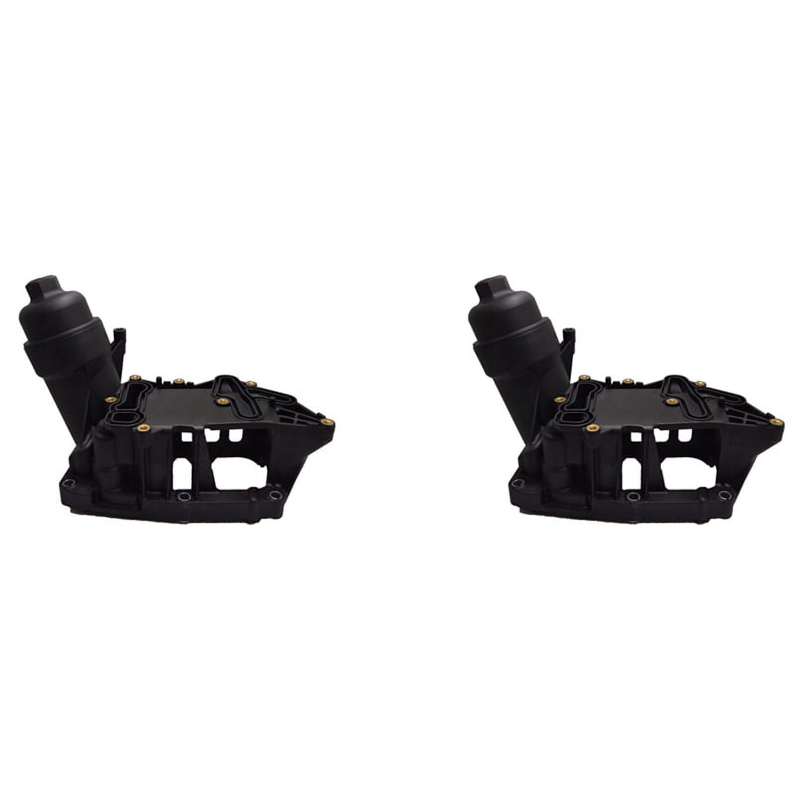 2X 11428507697 Car Accessories Oil Filter Housing for - 1 3 4 5 Series X3 X5 F30 F10 E90 Oil Radiator,2 x oil filter housing,Black