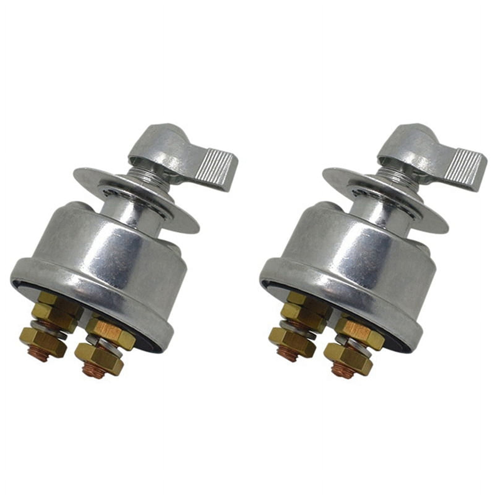 2X 12-24 V Master Battery Disconnect Switch, Battery Power Cut Isolator for Car, Vehicle, RV and Boat ( On/)