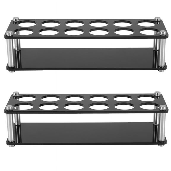 2X 12-Hole Acrylic Cup Holder, Shot Glasses Organizer, Beer Wine Glass Holder Acrylic Wine Glass Holder