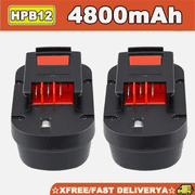 2X 12 Volt Battery HPB12 4.8Ah PS130 FSB12 FS120BX Replace for Black and Decker Power Tools