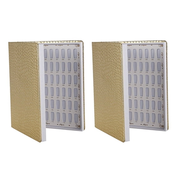 2X 120 Tips Nail Color Art Display Book Nail Polish Color Chart Color Chart Cute Nail Art Chart for Nail Salon Tool