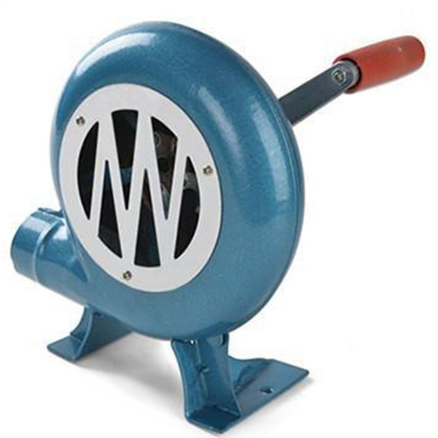 2X 120W Hand Crank Fan Air Blower Iron Gear Manual Grill Fire Flame for