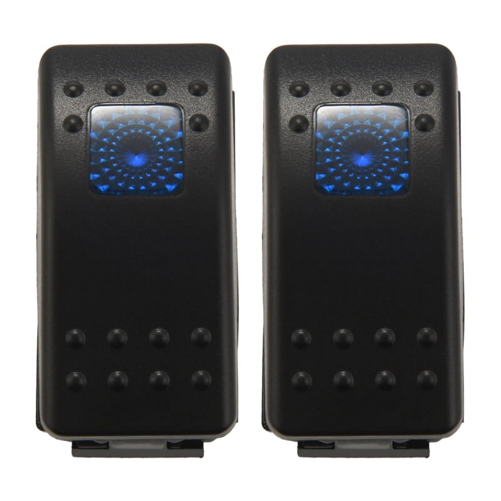 2X 12V 20 Amp Waterproof Blue LED On/Off Boat Marine SPST 3P Rocker ...