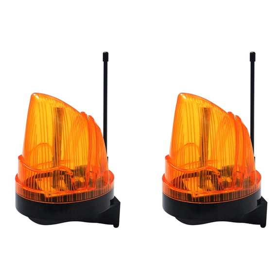 2X 12V-220V LED Alarm Light Strobe Flashing Emergency Warning Lamp Wall Mount for Automatic Gate Opener