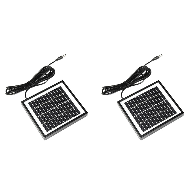 2X 12V 2W Solar Panel Solar Garden Light Panel DIY Parts DC Port Solar Panel Battery Module for Battery Charger