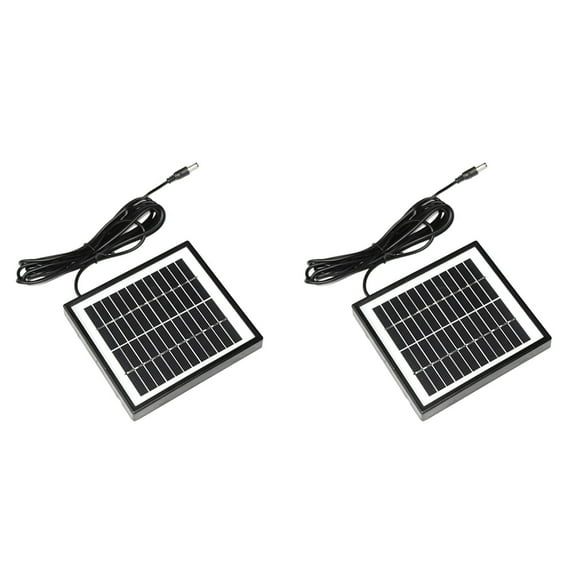 2X 12V 2W Solar Panel Solar Garden Light Panel DIY Parts DC Port Solar Panel Battery Module for Battery Charger