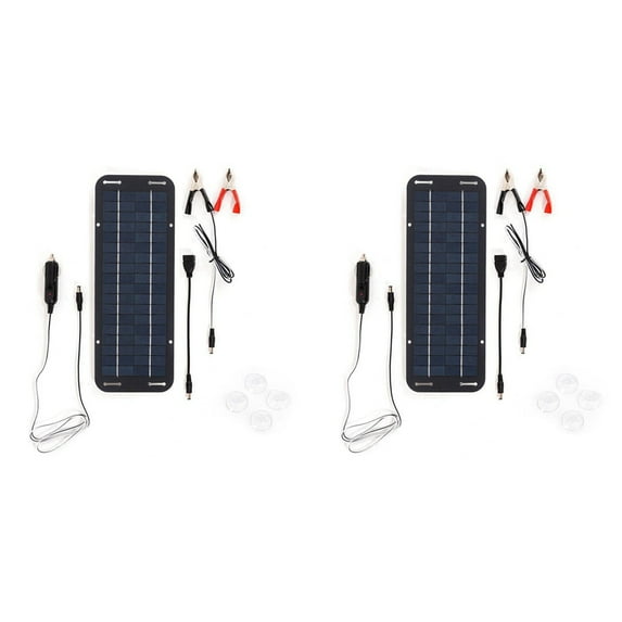 2X 12V 30W Portable Solar Panel Car Boat Power Solar Panel Battery Charger Maintainer for Car Tractor Boat RV