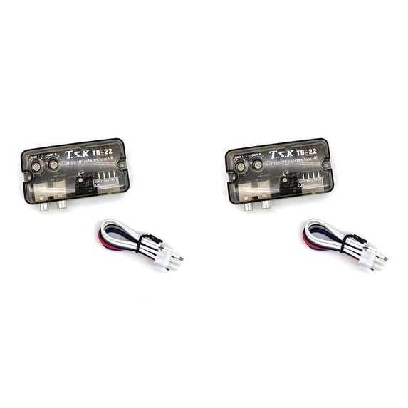 2X 12V Auto Car Audio Converter Stereo High to Low Adjustable Frequency Cable Speaker Level Converter Adapter