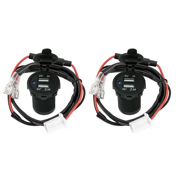 2X 12V Dual USB Car Lighter Socket Splitter Charger Plug Adapter Power