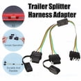 thumbnail image 1 of 2X 12V Flat 4-Way 4Pin Tow Trailer Truck Pickup Y-Splitter 17.5" Harness Adapter, 1 of 5
