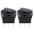 thumbnail image 1 of 2X 12V LED Inverter Rocking Rocker Switch ROUND SPST ON- for BOAT Car Blue, 1 of 7