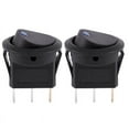 thumbnail image 1 of 2X 12V LED Inverter Rocking Rocker Switch ROUND SPST ON- for BOAT Car Blue, 1 of 6