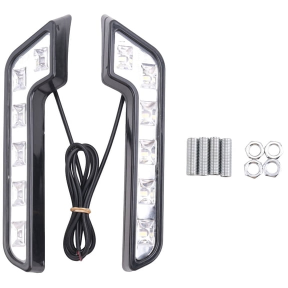 2X 12V Super Bright DRL LED Daytime Running Lights for Cars Auto Waterproof LED Driving Lights Fog Lamps