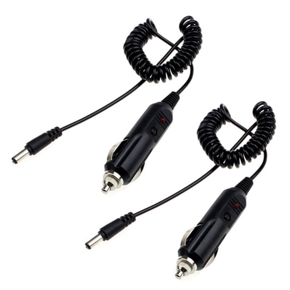 2X 12V Travel Car Charger Adapter for UV-5R 5RA / B / C / D /,2 x Car Charger Adapter 12V Auto,Black