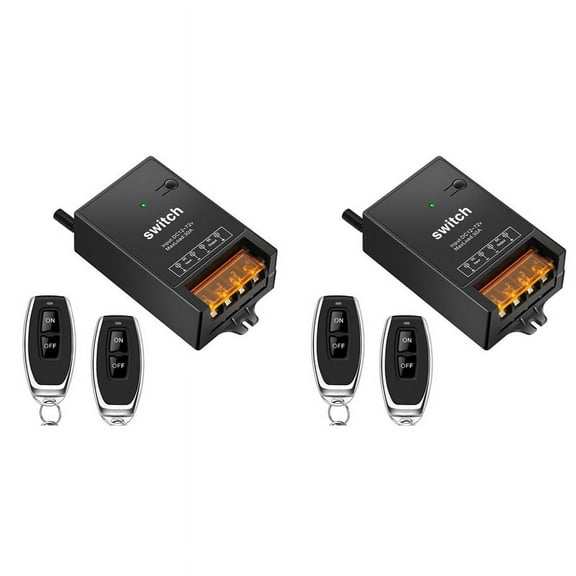 2X 12v Remote Control Switch with 30A Relay,DC 72v 60v 48v 36v 24v 12v Wireless Switch for Lights,Lamps,Fans