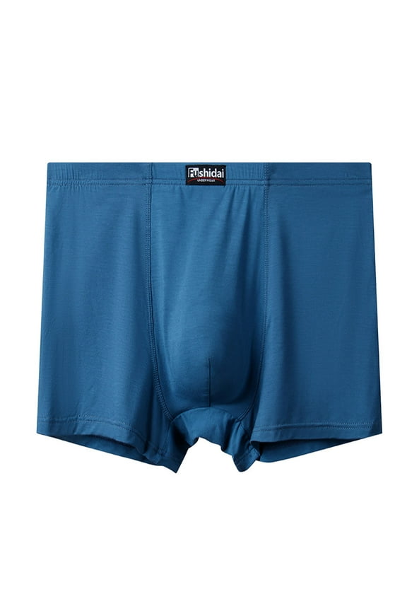 2X-13X Mens Big & Tall Underwear Plus Size High Waisted Solid Color Breathable No Show Support Loungewear Workout Boxers