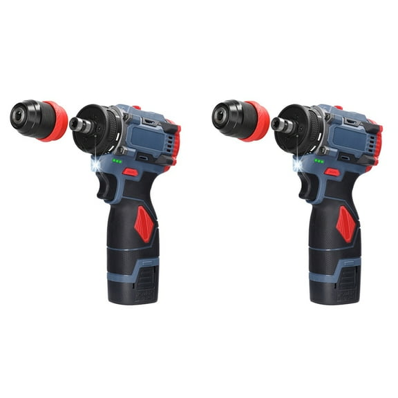 2X 16.8V 2-in-1 Lithium Drill Electric Screwdriver Multi-Function Power Tool 45Nm Torque Brushless Motor Screw Driver B