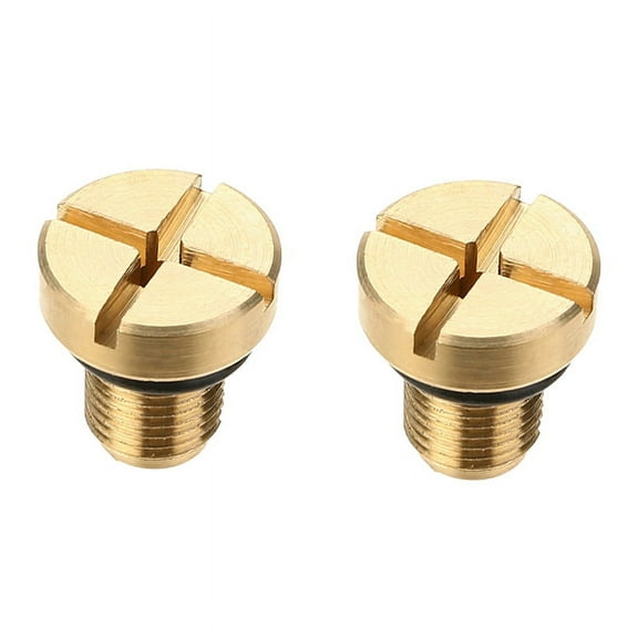2X 17111712788 Radiator Overflow Coolant Expansion Tank Bleeder Screw Gold for E36 E39 E46 Etc.