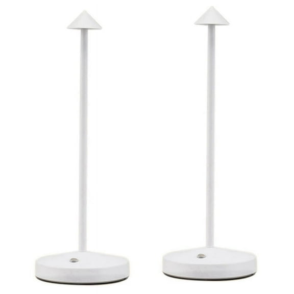 2X 1800MAh Rechargeable Led Table Lamp Modern Touch Adjustment Table Lamp for Bedroom Restaurant Decoration Light White
