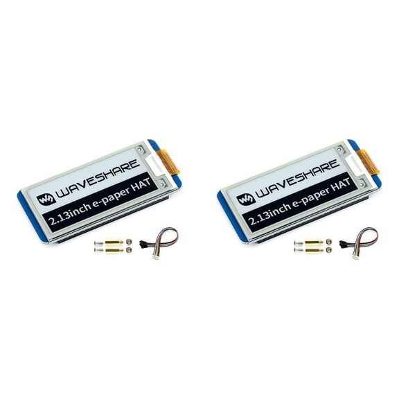 2X 2.13Inch E-Ink Display HAT, White Two-Color 250X122 Pixel E-Paper Screen LCD for 4B/3B+/3B/2B/Zero