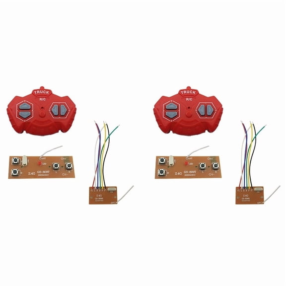 2X 2.4G Four-Way Remote Control Module 4CH RC Remote Control Transmitter Receiver Circuit Board Accessories