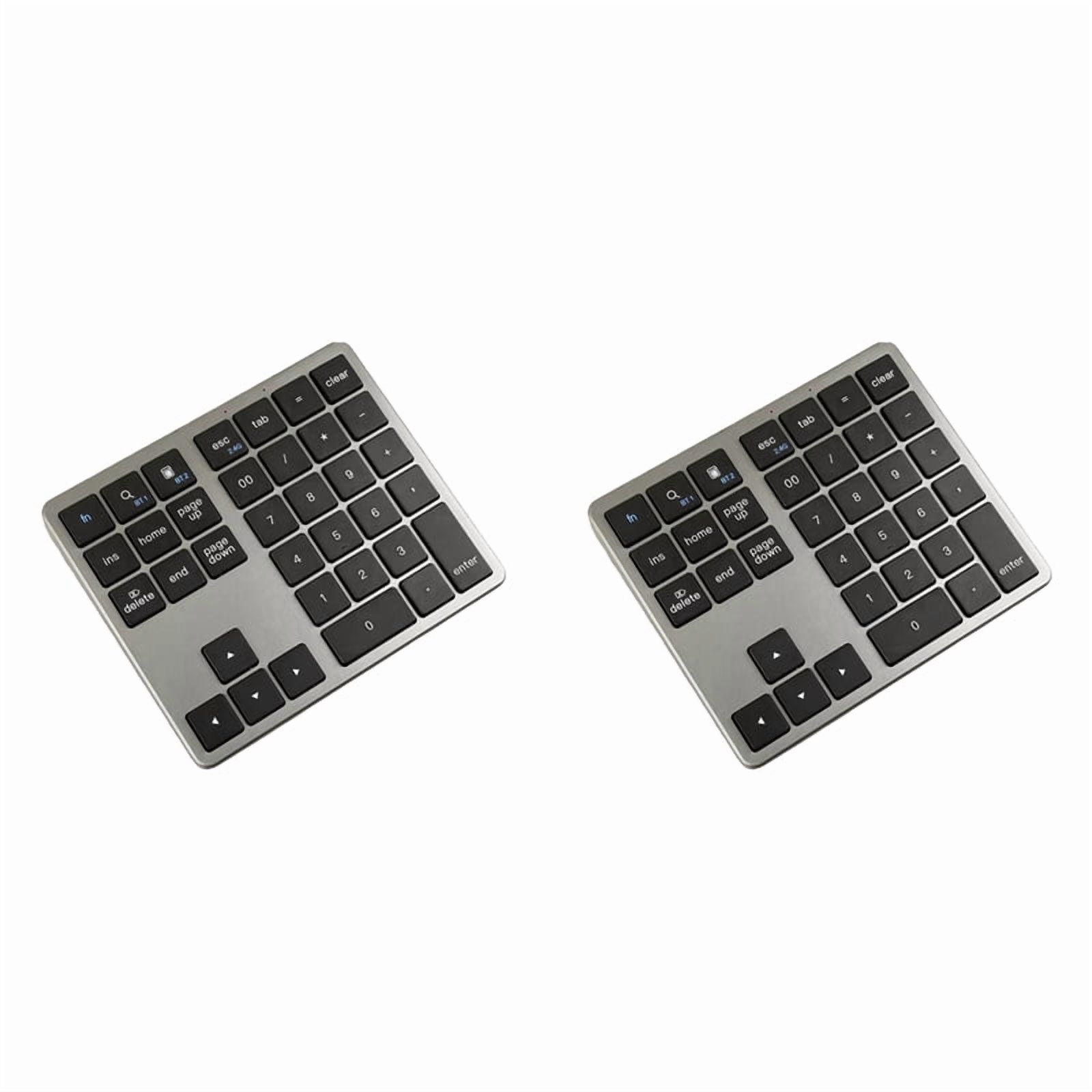 2X 2.4G Wireless Bluetooth Number Pad 35 Keys Remote Connection Numpad ...