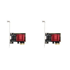 2X 2.5G PCI-E Network Card RTL8125B Chip Gigabit Ethernet PCIE Network Card 10/100/2500Mbps 1Gbps/2.5Gbps RJ45 LAN PC