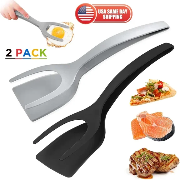 2X 2 In 1 Flip Utensils Non Stick Omelette Egg Kitchen Cook Spatula Cooking Tool