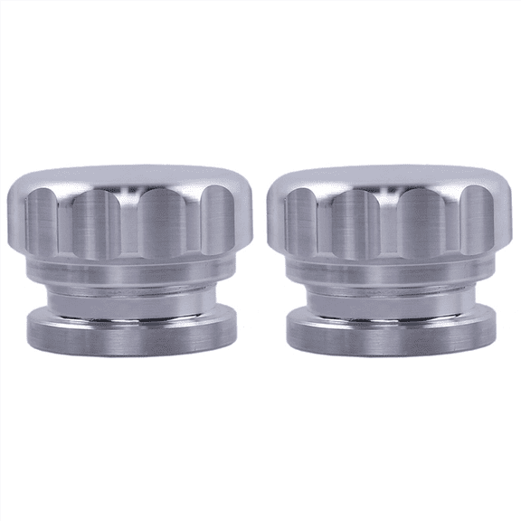 2X 2 Inch 51mm Aluminum Alloy Welded on the Filler Neck and Auto Parts Modified Fuel Tank Cap Silver