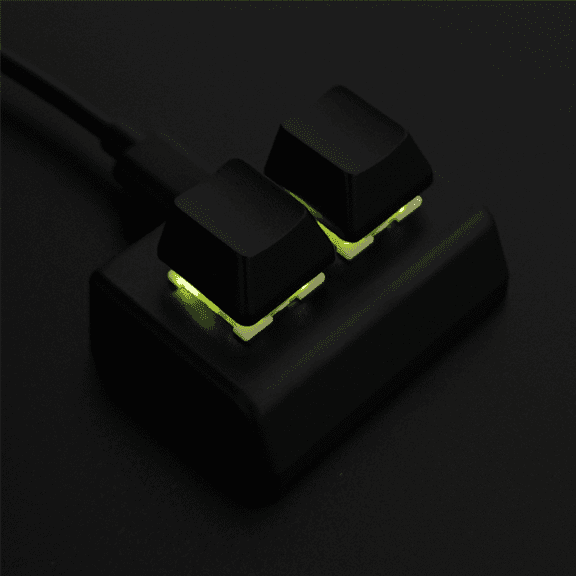 2X 2 Keys Macro Programming Keyboard RGB Mini Keyboard Gaming Drawing Red Switch Custom Keyboard OSU Gaming Keypad,Black,2 x Keyboard Body 2 x Data Cable,Black