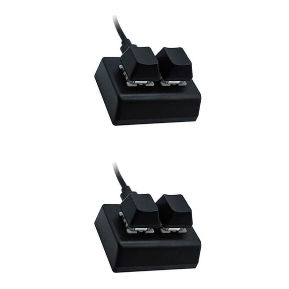2X 2 Keys Macro Programming Keyboard RGB Mini Keyboard Gaming Drawing Red Switch Custom Keyboard OSU Gaming Keypad,Black