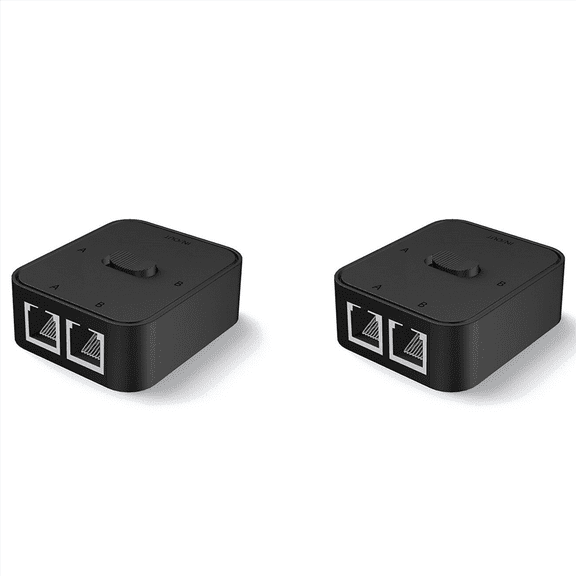 2X 2 Port RJ45 LAN CAT6 Network Switch Selector in 1 Out/1 Out Internal External Switcher Splitter