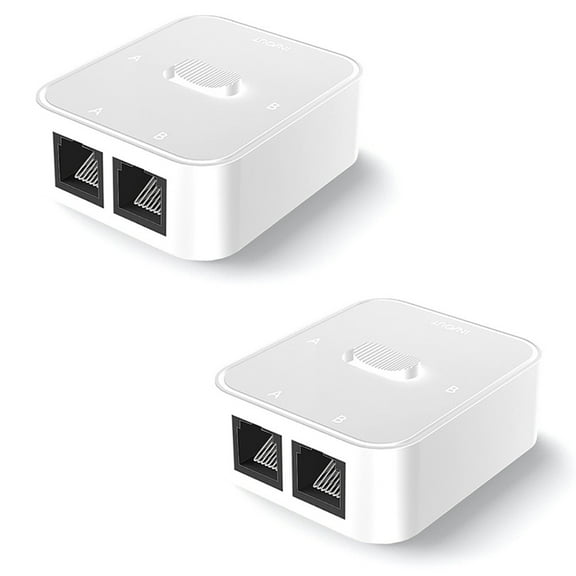 2X 2 Port RJ45 LAN CAT6 Switch Selector 1000Mbps 2 in 1 Out /1 in 2 Out 2 in 1 OutRJ45 Network Splitter