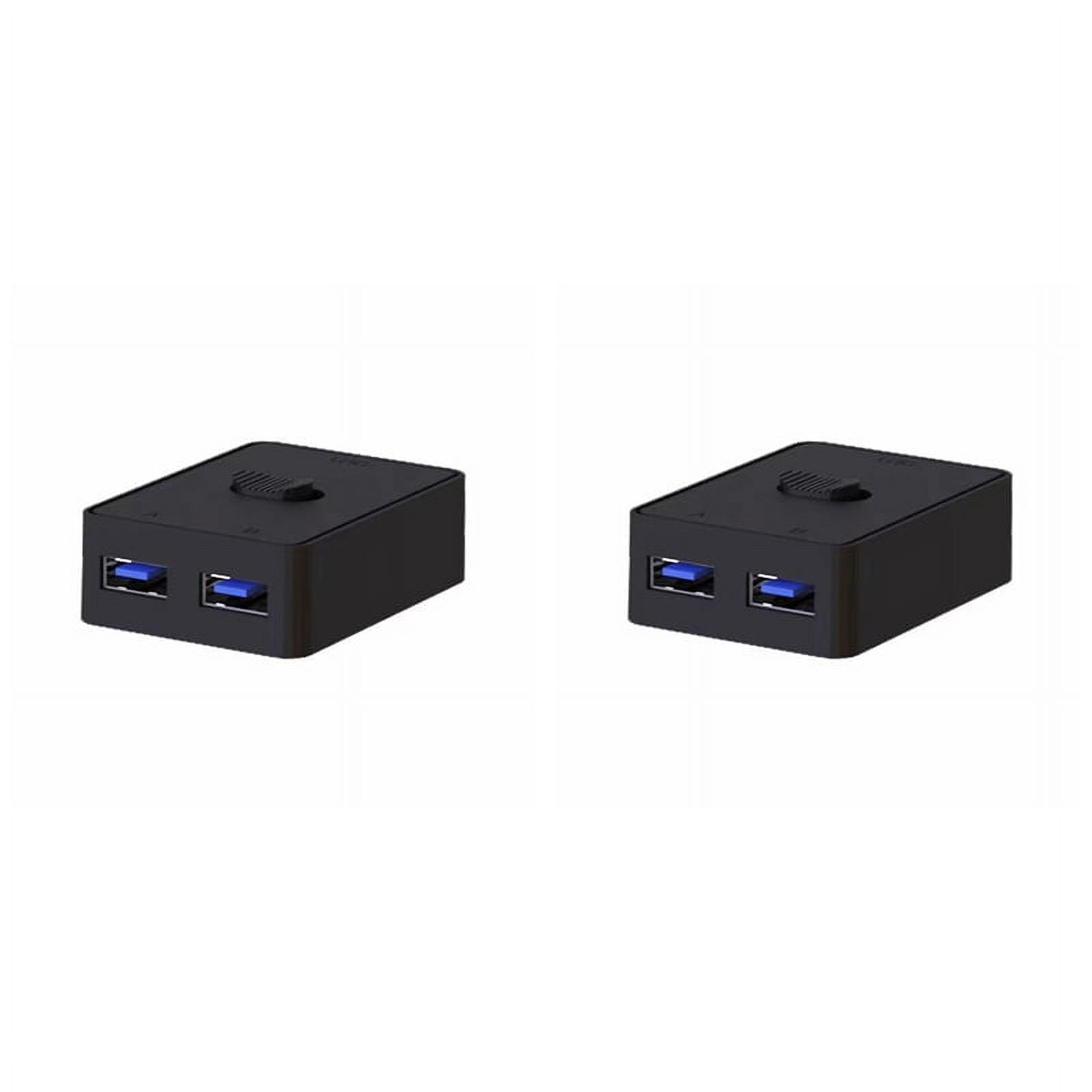 2X 2 Port USB Switcher Printer Sharing Bi-Directional Switches 2 in and ...