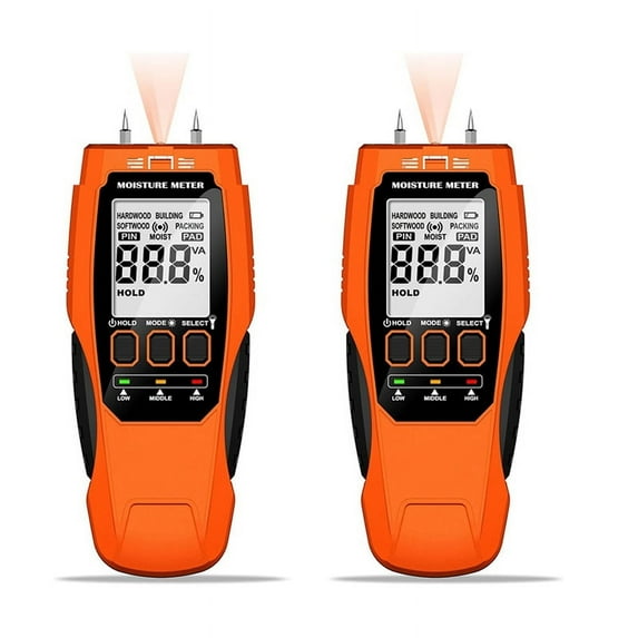 2X 2 in 1 Moisture Meter, for Mold Self-Testing,Water Leak Detector,Moisture Sensor for Firewood,Drywall Mold Detector